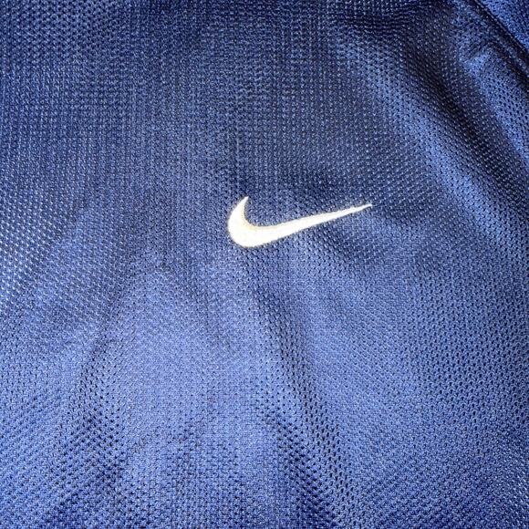 Nike Vintage Navy Mesh Jersey Y2K Sportswear Streetwear Swoosh Logo Med 90s - Picture 2 of 8